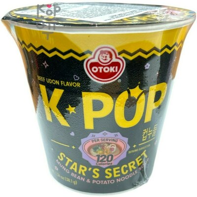 Лапша быстрого приготовления Ottogi star's secret K*POP - Бобы Мун с картофельной лапшой и вкусом Говядины 38гр.