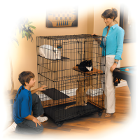 MidWest Cat Playpens - Двухэтажная клетка для кошек, 91х60х128h см.
