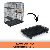 MidWest Cat Playpens - Двухэтажная клетка для кошек, 91х60х128h см.