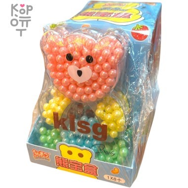Карамель Bear Shape Box Candy жемчужины с фруктовым вкусом — Корейские товары для всей семьи(КорОпт)