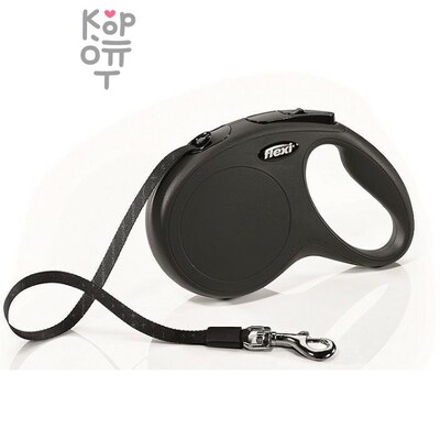 flexi рулетка New Classic M (до 25кг.) 5 м лента черная