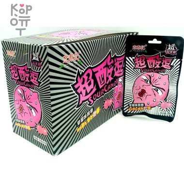 Леденцы супер кислые лимоны Sour Candy Hong Tai со вкусом Клубники — Корейские товары для всей семьи(КорОпт)