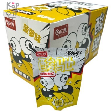 Кислая леденцовая карамель Qin Candy - Жутко кислые конфеты Глаза на выкат, со вкусом Лимона &mdash; Корейские товары для всей семьи(КорОпт)