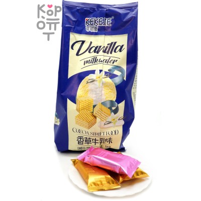 Kekejie waffles - Хрустящие вафли со вкусом Ванили, 300гр.