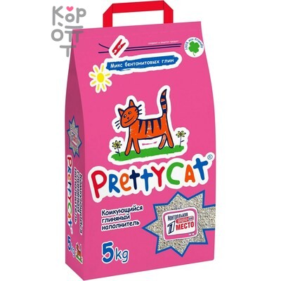PrettyCat наполнитель комкующийся для кошачьих туалетов "Euro Mix" 5кг