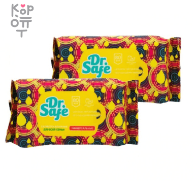 Dr. Safe салфетки для рук фруктовый микс 80шт. — Корейские товары для всей семьи(КорОпт)