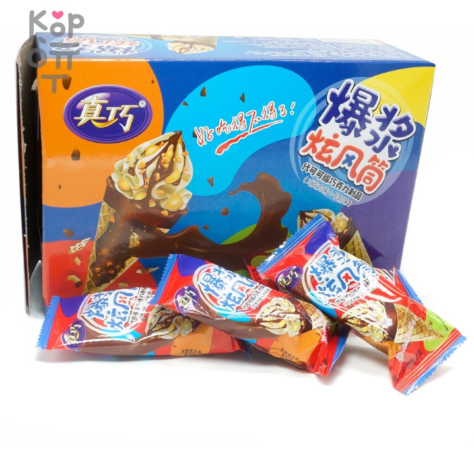 Печенье Chocolate Crispy Cone - Хрустящий рожок с Европейским Шоколадом и кремом, 264гр., купить с доставкой на дом фото 1 — Корейские товары для всей семьи(КорОпт)