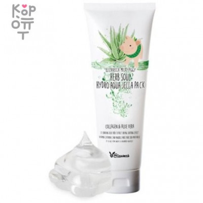 Elizavecca Milky Piggy Herb Soul Hydro Aqua Jella Pack Увлажняющая маска с алоэ и коллагеном, 250мл.