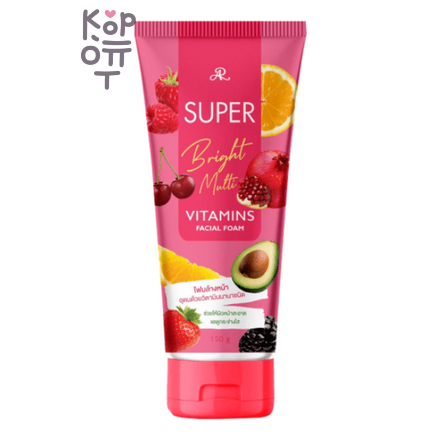 Aron Super Bright Multi Facial Wash - Пенка для умывания с Витаминами, маслом Авокадо и Коллагеном, 150 г