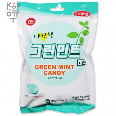 Mammos Green Mint Candy - Карамель мятная, 100 г