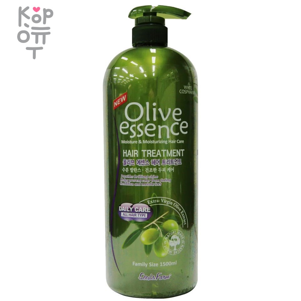 Organia Olive Essence Treatment Hair Rinse - Кондиционер для волос с Оливой и Аминокислотами, 1500мл. фото 1 &mdash; Корейские товары для всей семьи(КорОпт)