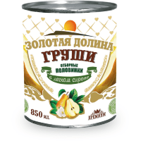 Золотая Долина - Груши отборные в легком сиропе, половинки  