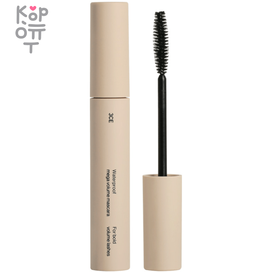 3CE Waterproof Mega Volume Mascara Black - Тушь для ресниц водостойкая Мега Объем, черная 7,5мл., купить с доставкой на дом фото 1 — Корейские товары для всей семьи(КорОпт)