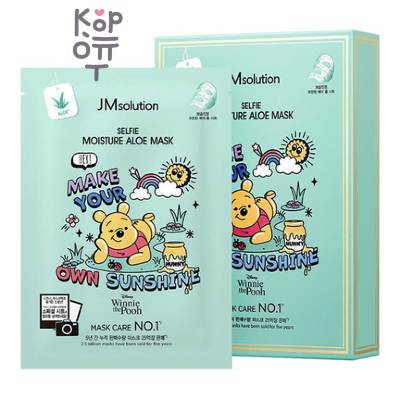 JMsolution Disney Collection Selfie Moisture Aloe Mask - Успокаивающая тканевая маска с Алоэ, 30 мл