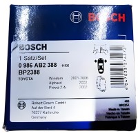 BOSCH Disc Brake Pad BP2388 - Тормозные колодки (04465-21020; 04465-28510; 04465-33280; 04465-65021; 04465-33270; 04465-33280; 04465-65020; V9118A089), 1 комплект