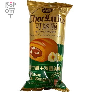 Chockuke Bakery Cake - Нежный рулет с Бомбической шоколадной начинкой и вкусом фундука, 100гр. &mdash; Корейские товары для всей семьи(КорОпт)