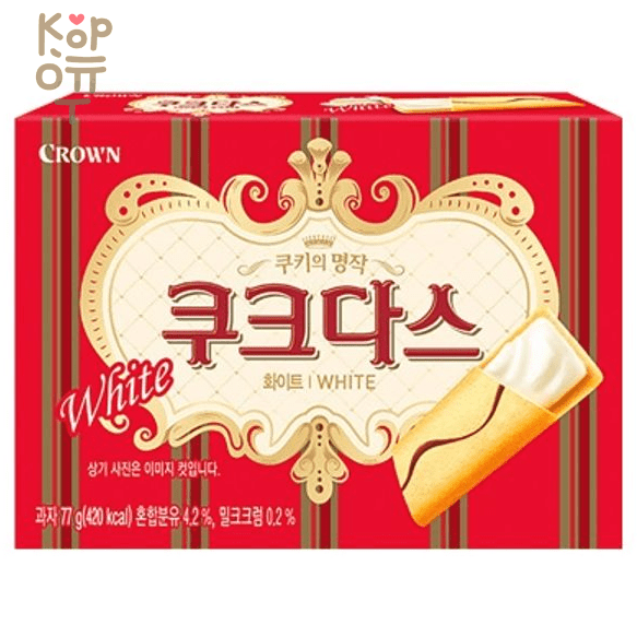 Crown Couque D'Asse Печенье с молочным кремом, 77гр.*21шт. в Коробке, купить с доставкой на дом фото 1 &mdash; Корейские товары для всей семьи(КорОпт)