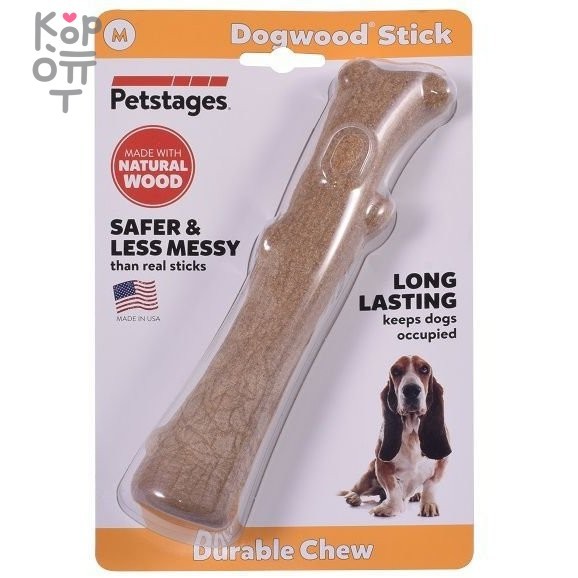 Petstages игрушка для собак Dogwood палочка деревянная 18 см средняя фото 1 &mdash; Корейские товары для всей семьи(КорОпт)
