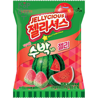Lotte Jellycious Watermelon Jelly - Жевательный мармелад со вкусом Арбуза, 56гр.