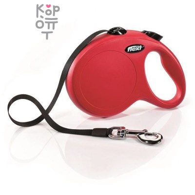flexi рулетка New Classic L (до 50 кг) лента 5 м красная