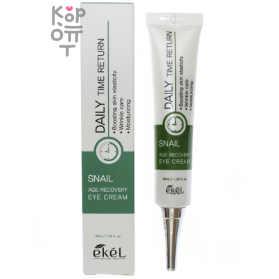 Ekel  Daily Time Return Age Recovery Eye Cream Snail - Антивозрастной крем для век с Муцином Улитки 40мл.