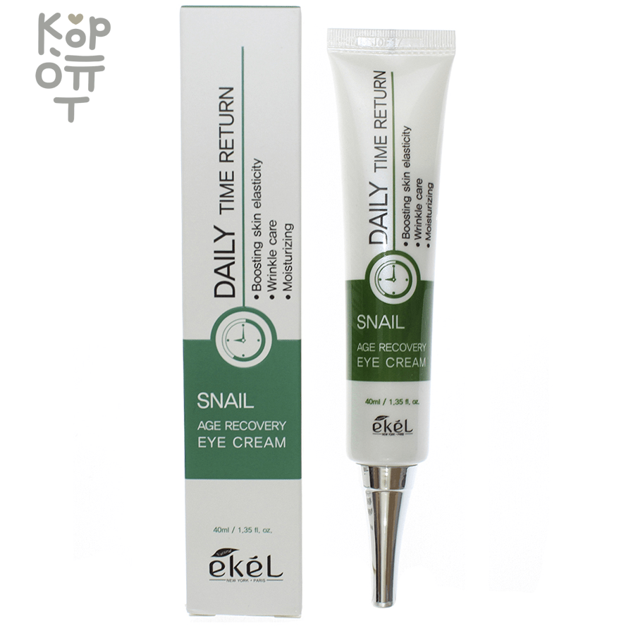 Ekel  Daily Time Return Age Recovery Eye Cream Snail - Антивозрастной крем для век с Муцином Улитки 40мл. фото 1 &mdash; Корейские товары для всей семьи(КорОпт)