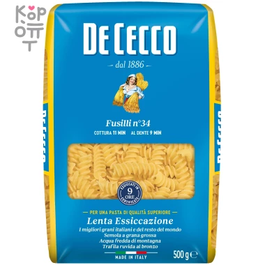 De Cecco - Паста фузилли №34 500г.  — Корейские товары для всей семьи(КорОпт)