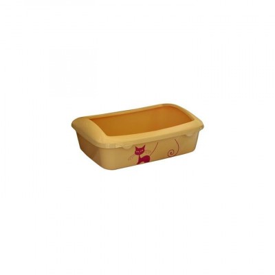 Туалет для кошек прямоугольный малый (рисунок) (41×30×13)