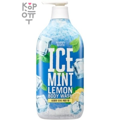 Happy Bath Ice Mint Lemon Body Wash - Гель для душа с ароматом Мяты и Лимона 900 мл