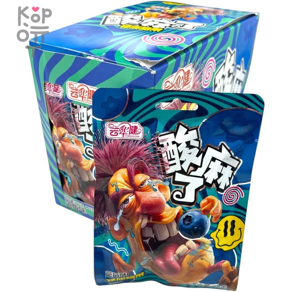 Кислые конфеты Yumubai со вкусом Голубики, купить с доставкой на дом фото 1 &mdash; Корейские товары для всей семьи(КорОпт)