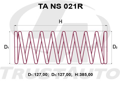 Пружина ходовой части C4N34002, XPNS022R 55020-4M410 WINGROAD Y11 задняя NHK
