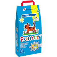 PrettyCat Наполнитель глиняный впитывающий с део-кристаллами "Aroma Fruit".
