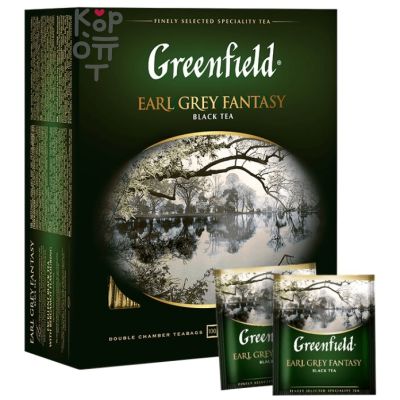 Greenfield Earl Grey Fantasy - Чай чёрный В пакетиках Ерл грей с ароматом бергамота