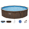 Каркасный бассейн со стальными стенками Bestway Hydrium Frame Pool модель 561CU, 490х130см(21490л.), фильтрующий насос, лестница в комплекте, купить с доставкой на дом фото 2 — Корейские товары для всей семьи(КорОпт)