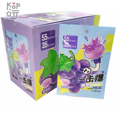 Жевательные конфеты One Hit Explosion Fruit Jelly с натуральным соком и вкусом Винограда &mdash; Корейские товары для всей семьи(КорОпт)