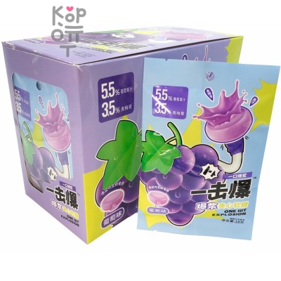Жевательные конфеты One Hit Explosion Fruit Jelly с натуральным соком и вкусом Винограда