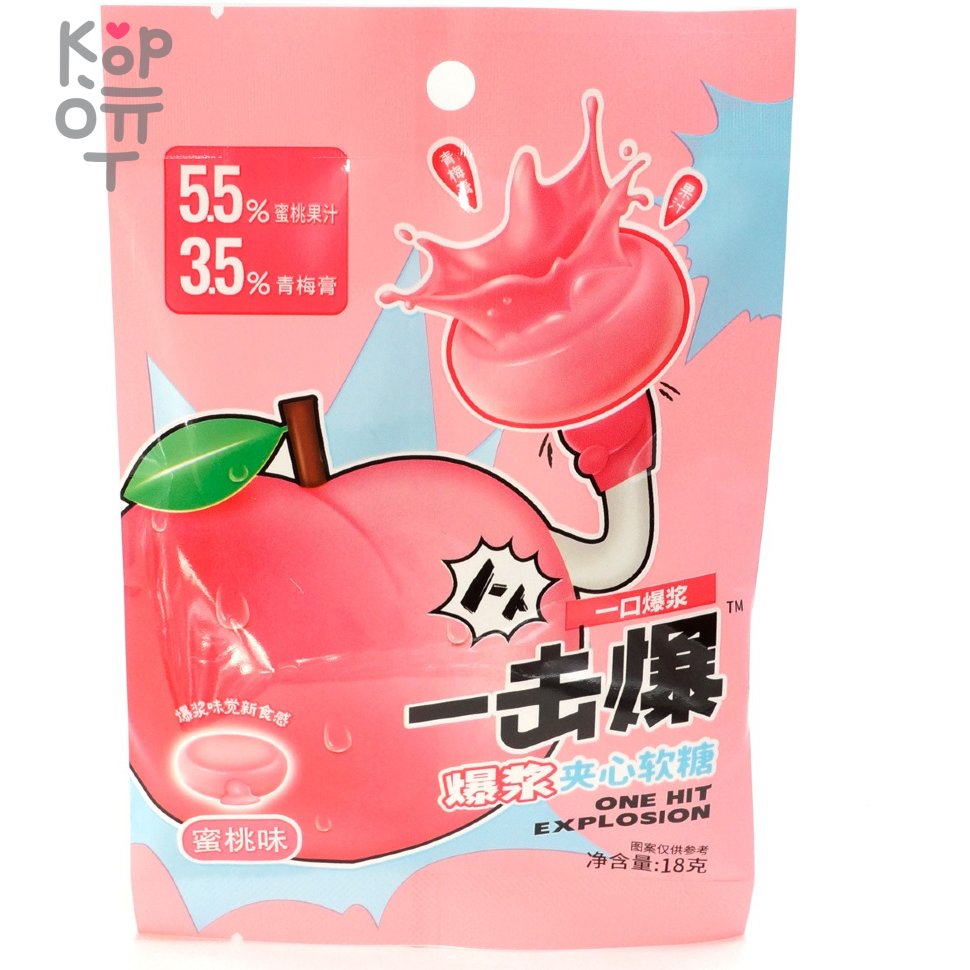 Жевательные конфеты One Hit Explosion Fruit Jelly с натуральным соком и ...