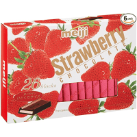 Meiji Matcha Strawberry BOX - Шоколадное ассорти с отборной клубникой завернутой в нежный молочный шоколад, 120гр.
