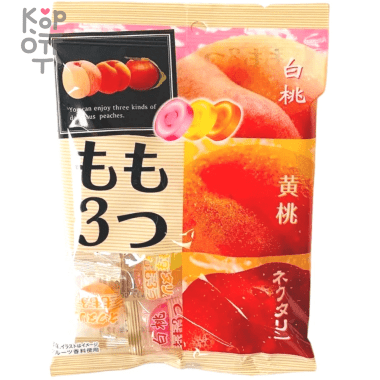 Pine Peach Candy - Карамель леденцовая Персиковое трио (3 вида сладких персиков) 75гр. — Корейские товары для всей семьи(КорОпт)