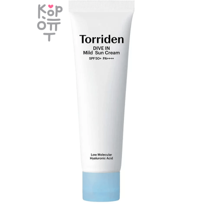 Torriden DIVE-IN Mild Sun Cream - Увлажняющий минеральный солнцезащитный крем 60мл.