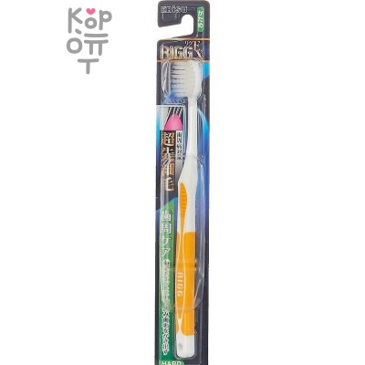 EBISU Зубная щетка с утонченными кончиками и прорезиненной ручкой. Средней жёсткости