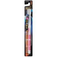 EBISU Зубная щетка с утонченными кончиками и прорезиненной ручкой. Средней жёсткости