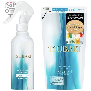 SHISEIDO TSUBAKI SMOOTH Разглаживающий спрей для волос с маслом камелии и защитой от термического воздействия — Корейские товары для всей семьи(КорОпт)