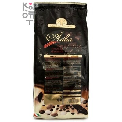 Шоколад кондитерский Master Martini темный 72% диски, Ariba Fondente, 1кг