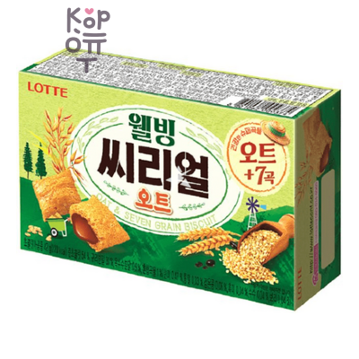 Lotte Cereal Choco With Chocolate - Печенье злаковые подушечки с шоколадной начинкой 42гр