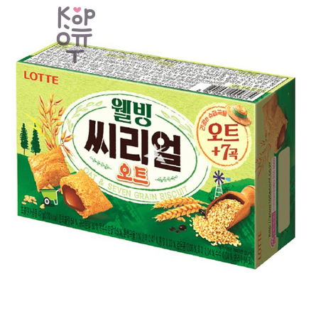 Lotte Cereal Choco With Chocolate - Печенье злаковые подушечки с шоколадной начинкой 42гр