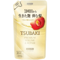 SHISEIDO TSUBAKI Premium Volume & Repair Shampoo - Увлажняющий шампунь для объема волос с Маслом Камелии 450мл. 