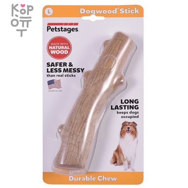 Petstages игрушка для собак Dogwood палочка деревянная 22 см большая фото 1 &mdash; Корейские товары для всей семьи(КорОпт)