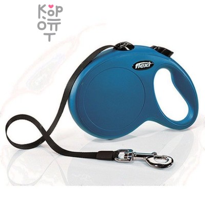 flexi рулетка New Classic L (до 50 кг) лента 5 м синяя
