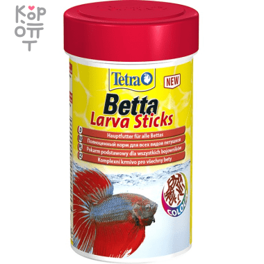 TetraBetta LarvaSticks корм в форме мотыля для петушков и других лабиринтовых рыб 100мл &mdash; Корейские товары для всей семьи(КорОпт)